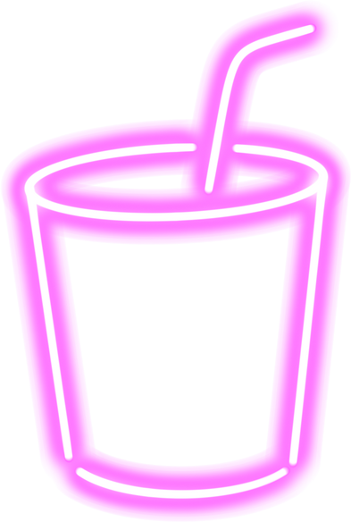 Pink neon drink beverage